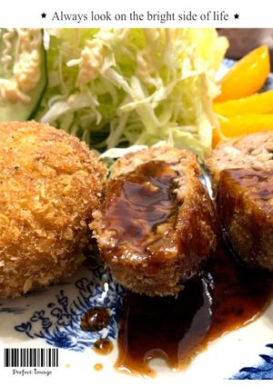 メンチカツをソースカツ丼のソースで頂く♡-レシピのメイン写真