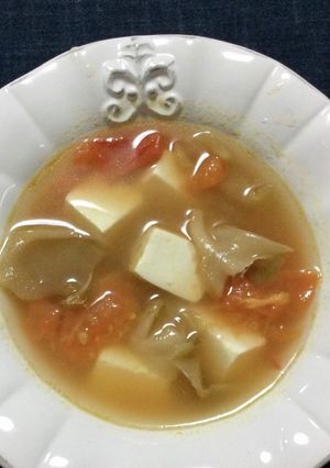搾菜とトマトと豆腐のスープ（夏は冷製で）-レシピのメイン写真
