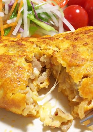 豚キムチのオムレツ～時々チーズ in～-レシピのメイン写真