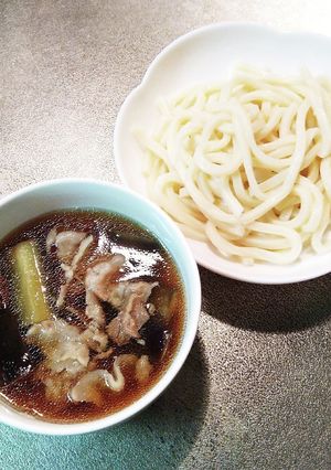 なすと豚バラのつけ汁うどん-レシピのメイン写真