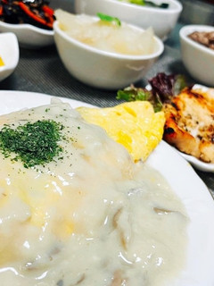 きのこのクリームオムライス-レシピのメイン写真