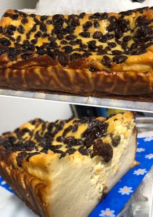 水切ヨーグ☆絶品ラムレーズンチーズケーキ-レシピのメイン写真