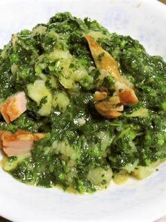 じゃがいもと鶏ハムのモロヘイヤ和え-レシピのメイン写真