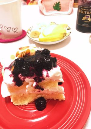 ブルーベリージャムの生クリームケーキ-レシピのメイン写真