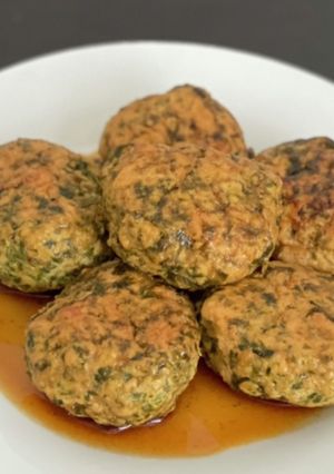 鶏むね肉とニラの甘酢つくね-レシピのメイン写真
