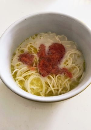 豆乳素麺明太子添え-レシピのメイン写真