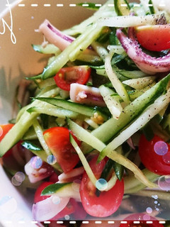 レモン風味のさっぱり夏野菜イカサラダ-レシピのメイン写真