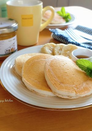 アーモンドミルクで作る米粉パンケーキ。-レシピのメイン写真