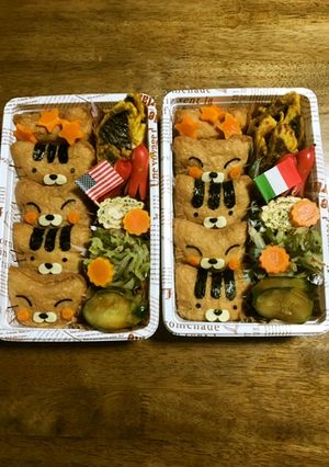 猫さんいなり寿司弁当!-レシピのメイン写真