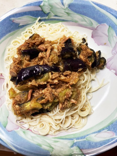 ナスとツナのぶっかけそうめん-レシピのメイン写真
