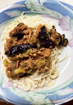 ナスとツナのぶっかけそうめん-レシピのメイン写真