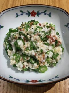 長芋とオクラの梅味噌和え-レシピのメイン写真