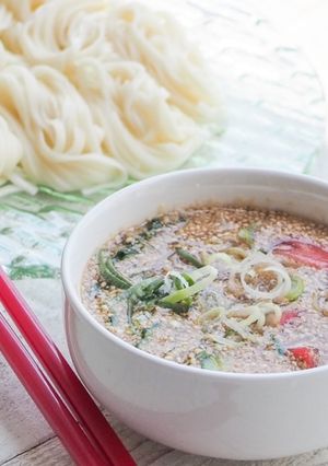 H&FBELXモリンガティー冷や汁うどん-レシピのメイン写真