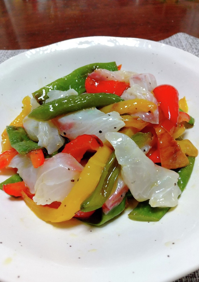 炒め野菜と真鯛(刺身用)のマリネ-レシピのメイン写真