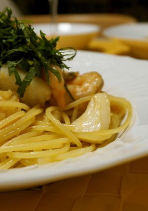 シーフードミックスのパスタ＊コンソメ醬油-レシピのメイン写真