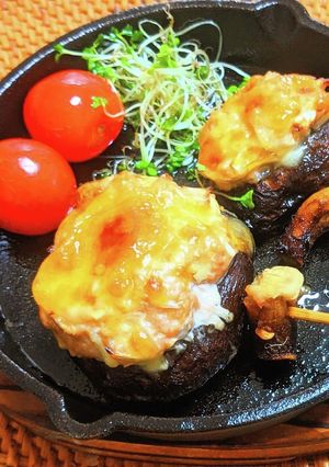 椎茸のチーズ肉詰め-レシピのメイン写真