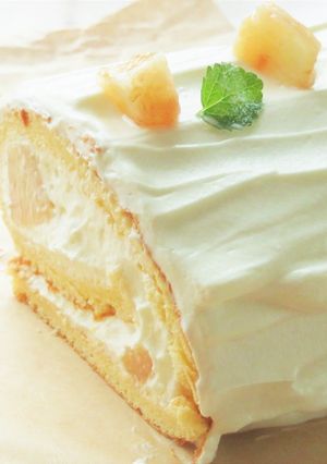〖 白桃のロールケーキ 〗-レシピのメイン写真