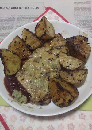イシスキで豚ロースステーキ＋北あかり-レシピのメイン写真