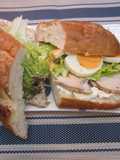 【減塩】パストラミチキンチーズバゲット