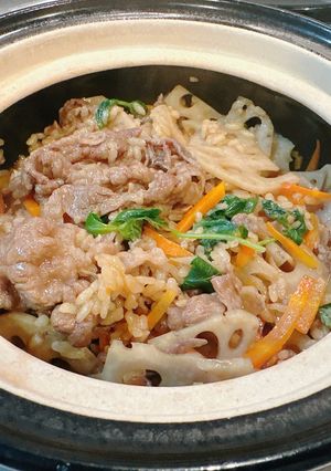 牛肉と蓮根の炊き込みご飯♡-レシピのメイン写真