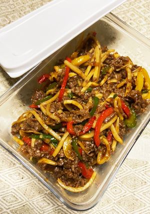 週末の作り置き★カラフル青椒肉絲-レシピのメイン写真