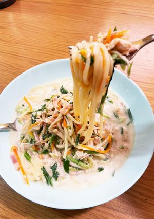 牛乳とお野菜たっぷりスパゲティー-レシピのメイン写真