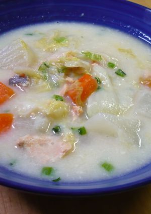 あったまる☆かぶと白菜のとろ~りミルク煮-レシピのメイン写真