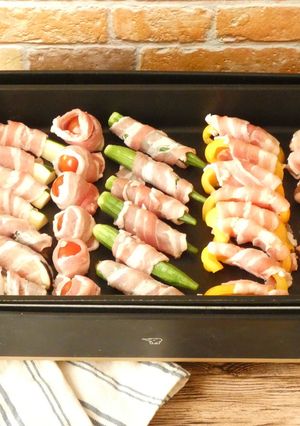 ホットプレート★野菜の肉巻き焼き肉-レシピのメイン写真