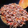 豚のひき肉とパプリカの甘味噌炒め