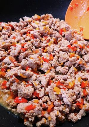 豚のひき肉とパプリカの甘味噌炒め-レシピのメイン写真