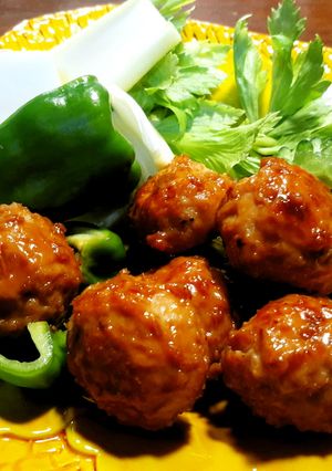 つくねと苦味の生野菜　「孤独のグルメ」-レシピのメイン写真