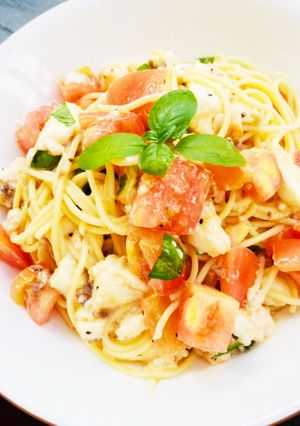 冷製カプレーゼパスタ-レシピのメイン写真