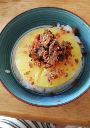 ハワイアンぽいいぶりがっこふりかけご飯-レシピのメイン写真
