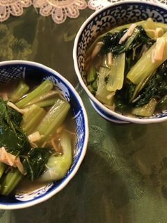 小松菜とホタテの中華煮(簡単レンジ調理)-レシピのメイン写真