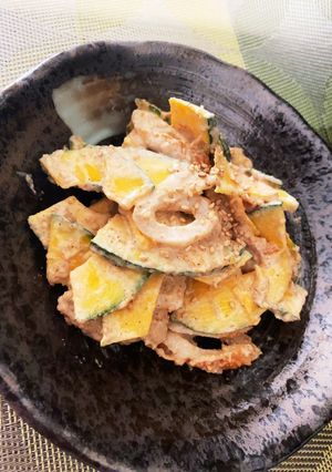 かぼッコリーと竹輪の胡麻マヨ和え-レシピのメイン写真