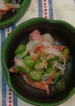 すし酢で簡単★きゅうりとカニカマの酢の物-レシピのメイン写真