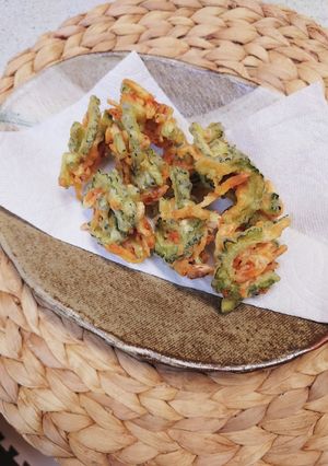ゴーヤと干し海老のかき揚げ-レシピのメイン写真