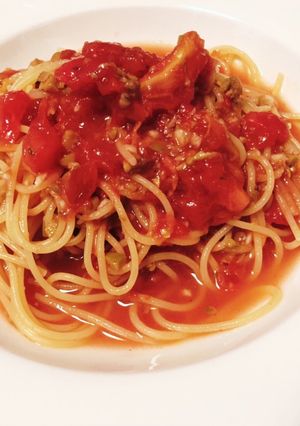 フレッシュトマトの冷製パスタ-レシピのメイン写真