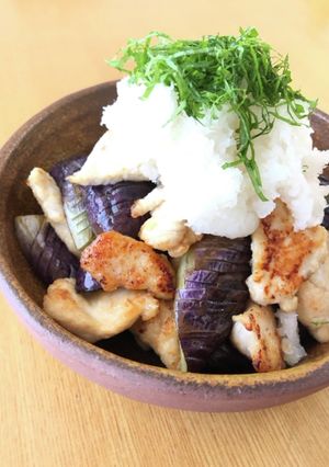 鶏胸肉と茄子を大根おろしで-レシピのメイン写真