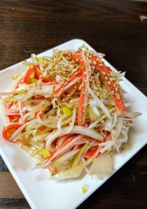 超簡単！カニカマとネギのナムル味-レシピのメイン写真
