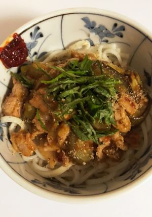ピリ辛ナス・豚肉まぜそば-レシピのメイン写真