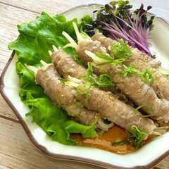รูปของ 【火を使わない♪】もやしの肉巻き