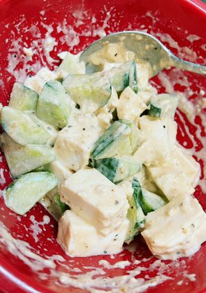 止まらない！豆腐ときゅうりの胡麻マヨ和え-レシピのメイン写真