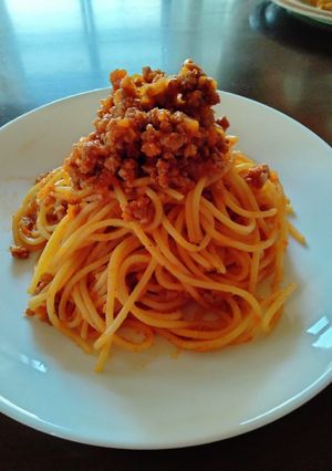 お肉たっぷりボロネーゼパスタ-レシピのメイン写真