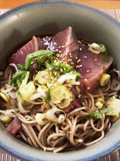 薬味たっぷり*カツオの冷やしそば-レシピのメイン写真