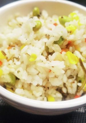 枝豆＆とうもろこしのカラフルご飯-レシピのメイン写真