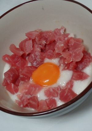 キューブカット生ハムとろろ-レシピのメイン写真