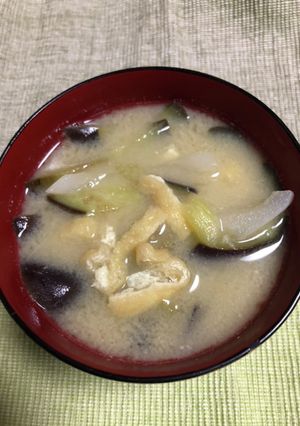 茄子の味噌汁-レシピのメイン写真
