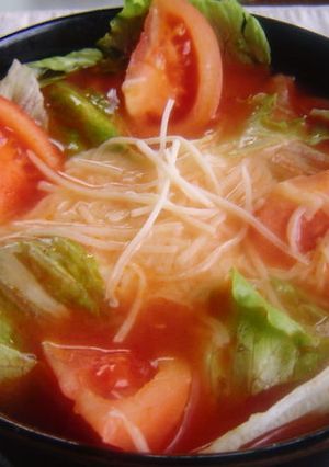 とろ～りチーズのトマトスープうどん-レシピのメイン写真