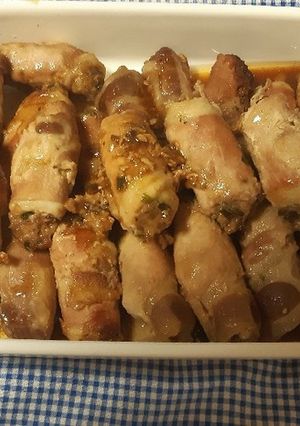 今週の作りおきおかず　肉巻き餃子照り焼き-レシピのメイン写真